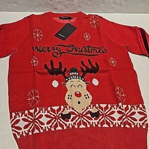 Christmas reindeer sweater size medium